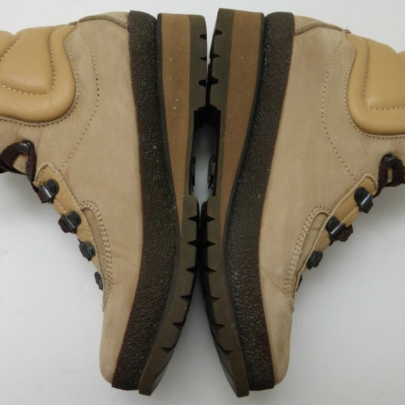 WOMENS 5.5 N Vintage RAICHLE Switzerland Leather Nubuck Hiking Boots Vibram Sole - Picture 6 of 11